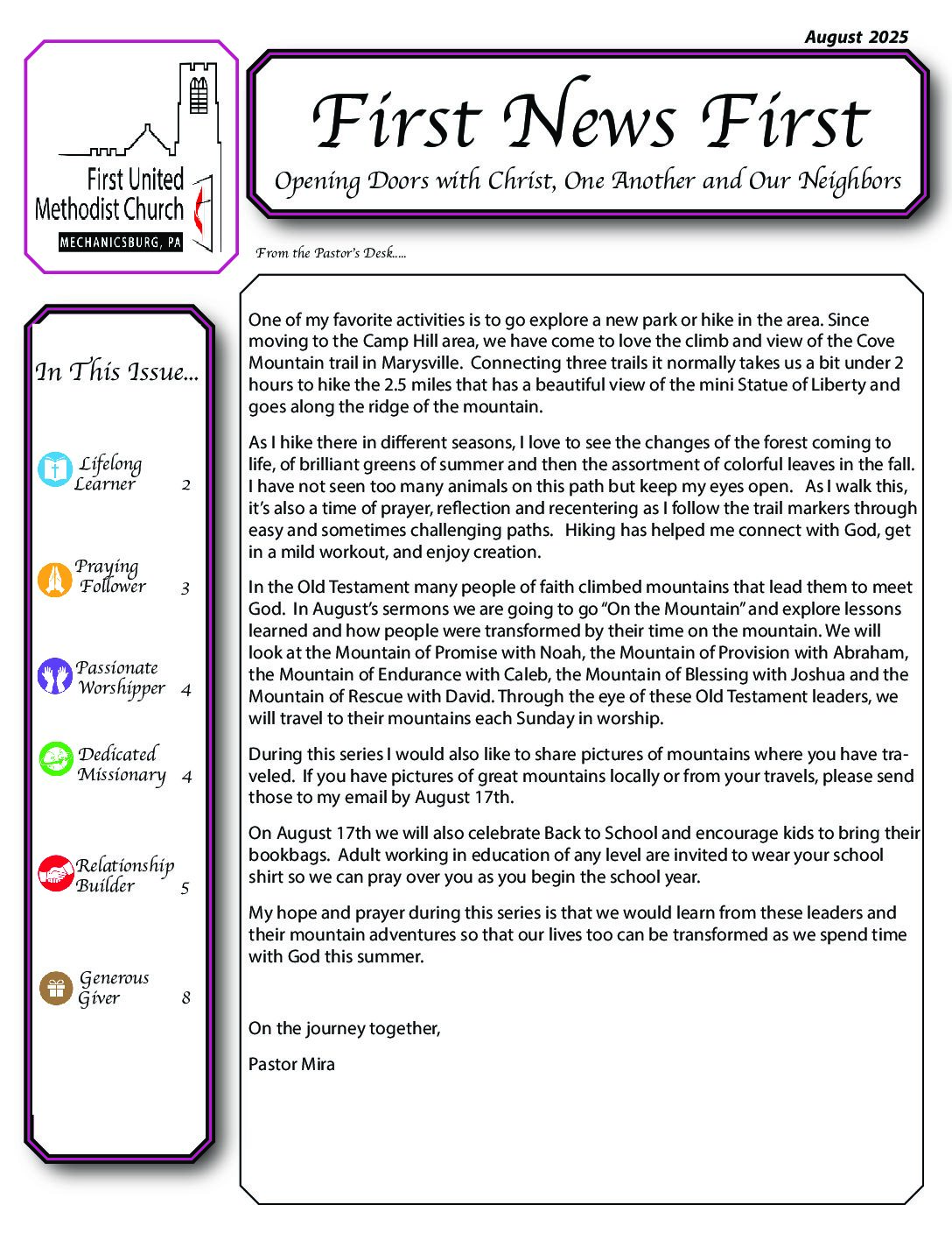 August 2025 Newsletter